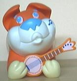 chien musicien orange