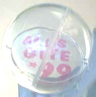 Inscription sur boule: ALLES GUTE 99