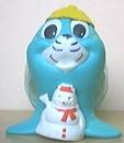 phoque avec bonhomme de neige